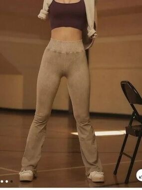 Free People Movement Good Karma Flare Leggings in Mushroom